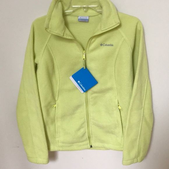 yellow columbia fleece jacket